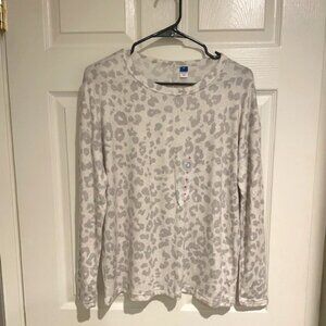 Old Navy Long Sleeve Animal Print Top, size medium